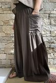 Basso Shirring Sailor Palazzo Pant Bitter Chocolate